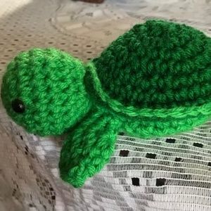 Handmade, crocheted, turtles 🐢